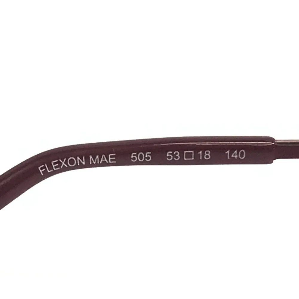 Flexon Eyeglasses Frames MAE 505 Plum Purple Pink Cat Eye Half Rim 53-18-140